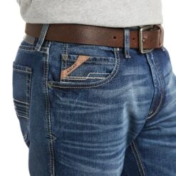 Ariat® Men's M4 Clovis Stretch 3D Stackable Straight Leg Jeans 10037968 -Ariat F21 MNS WEST 10037968 detail02