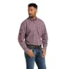 Ariat Men's Team Waylen Pomegranate Button Down Shirt 10038082 -Ariat F21 MNS WEST 10038082 front