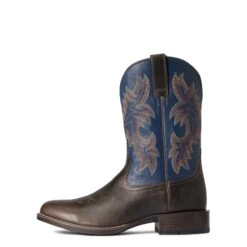 Ariat Men's Stockman Ultra Wicker/Federal Blue Western Boots 10038366 -Ariat F21 MNS WEST 10038366 side