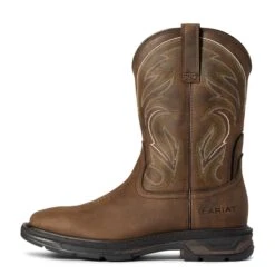 Ariat Men's WorkHog XT Cottonwood Brown Soft Toe Work Boots 10038321 -Ariat F21 MNS WORK 10038321 side