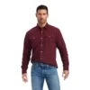 Ariat® Men's Jurlington Retro Chocolate Brown Snap Shirt 10041408 -Ariat F22 MNS WEST 10041408 front
