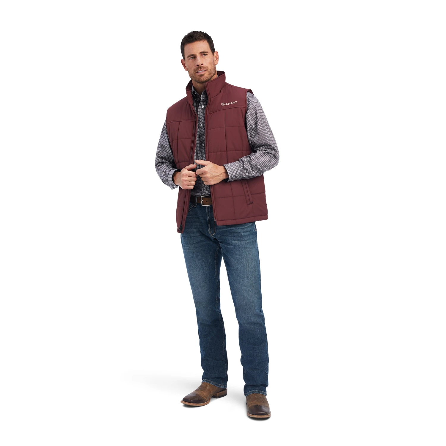 Ariat® Men's Crius Concealed Carry Red Mahogany Vest 10041522 6 Ariat® Men's Crius Concealed Carry Red Mahogany Vest 10041522 - Image 4