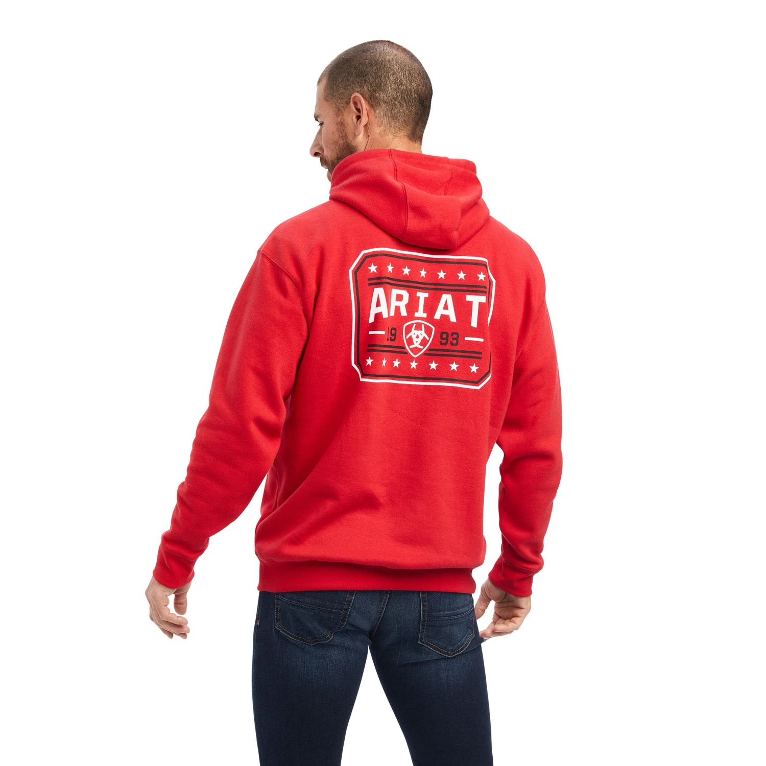 Ariat® Men's 93 Liberty Tango Red Hooded Sweatshirt 10041719 3 Ariat® Men's 93 Liberty Tango Red Hooded Sweatshirt 10041719