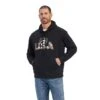 Ariat® Men's USA Proud Black Graphic Hooded Sweatshirt 10041720 -Ariat F22 MNS WEST 10041720 front