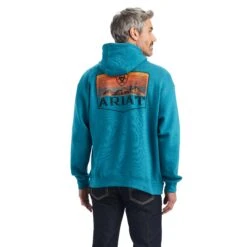 AriatĀ® Men's Desert Sun Ocean Depths Hooded Sweatshirt 10041726
