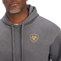 Ariat® Men's Camo Flag Charcoal Heather Hoodie 10041730 -Ariat F22 MNS WEST 10041730 detail02 e29b1c92 b10d 471c 83c9 c6ebefaa99ac