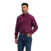 Ariat® Men's Magenta Purple Team Markus Button Down Shirt 10041783 -Ariat F22 MNS WEST 10041783 front
