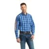 Ariat® Men's Pro Series Team Marcos Classic Blue Shirt 10041786 -Ariat F22 MNS WEST 10041786 front