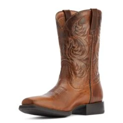 Ariat® Men's Sport Boss Man Rich Cognac Square Toe Boots 10042399 -Ariat F22 MNS WEST 10042399 medial d270c9a1 0e2a 4852 9dd9 9f53aef5ebc5