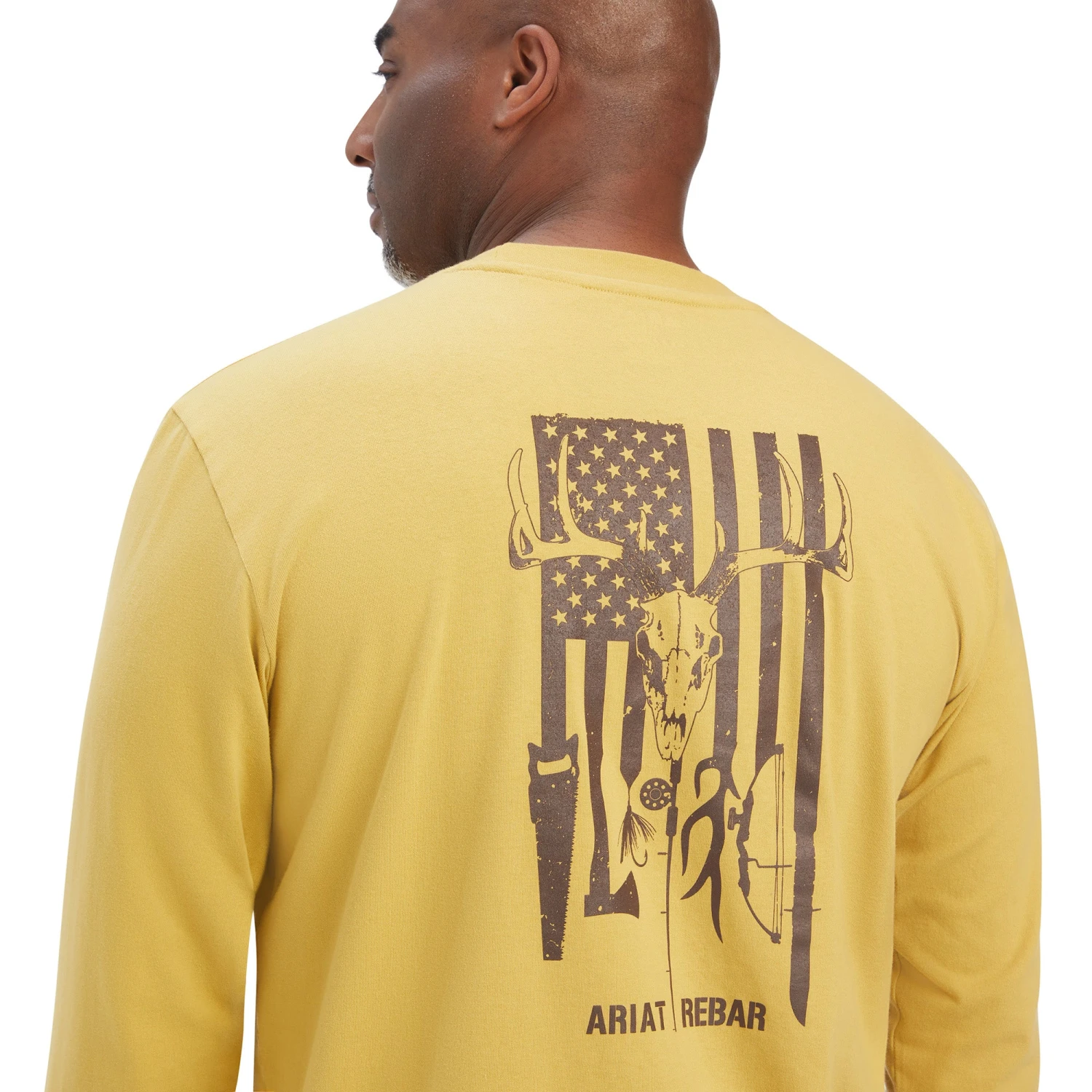 Ariat® Men's Rebar Outdoor Graphic Antique Gold T-Shirt 10041418 5 Ariat® Men's Rebar Outdoor Graphic Antique Gold T-Shirt 10041418 - Image 3