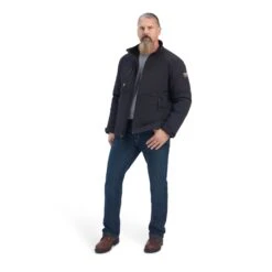 Ariat® Men's Rebar Dri-Tek DuraStretch Insulated Black Jacket 10041502 -Ariat F22 MNS WORK 10041502 full