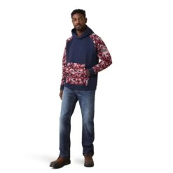 Ariat® Men's FR Dura Stretch Alloy Patriot Red Work Hoodie 10041617 -Ariat F22 MNS WORK 10041617 full