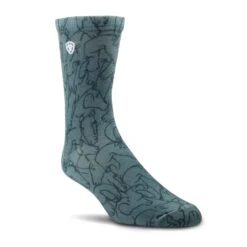 Ariat® Unisex 3-Pack Charm Four Leaf Clover Doodle Crew Socks 10041365 -Ariat F22 UNI ENGL 10041365 detail03