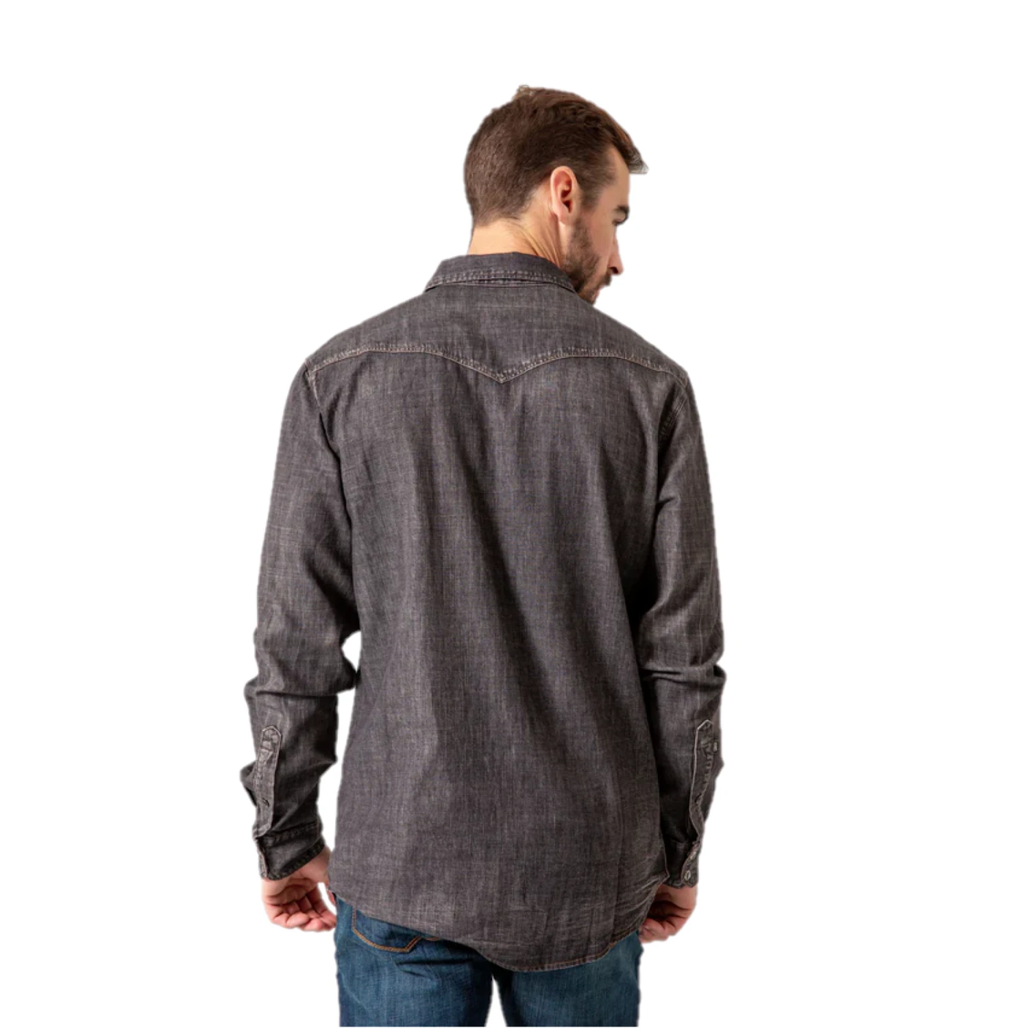 Kimes Ranch® Men's Grimes Black Denim Button Down Shirt KR-GRIMES 4 Kimes Ranch® Men's Grimes Black Denim Button Down Shirt KR-GRIMES - Image 2