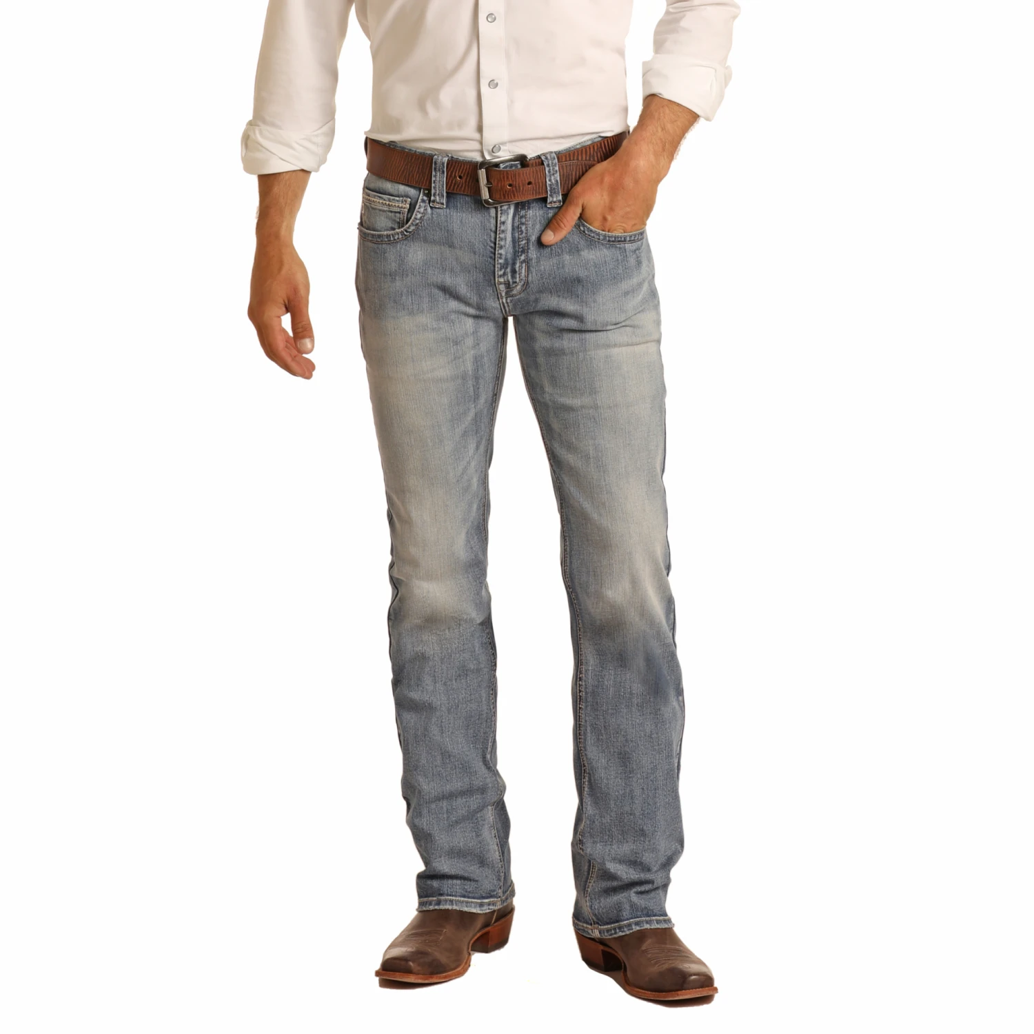 Rock & Roll Denim® Men's Reflex Pistol Straight Leg Jeans M1P3580 4 Rock & Roll Denim® Men's Reflex Pistol Straight Leg Jeans M1P3580 - Image 2