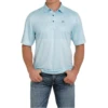 Cinch® Men's Light Blue Striped Arenaflex Polo Shirt MTK1865013 -Ariat MTK1865013