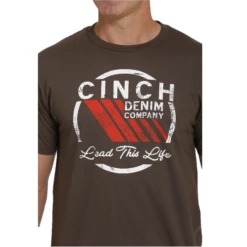 Cinch® Men's "Lead This Life" Brown Graphic T-Shirt MTT1690504 -Ariat MTT1690504 2