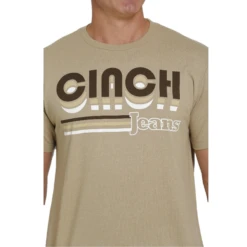 Cinch® Men's Logo Graphic Beige Short Sleeve T-Shirt MTT1690505 -Ariat MTT1690505 2