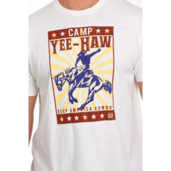 Cinch® Men's "Camp Yee-Haw Keep America Cowboy" White Tee MTT1690541 9 Cinch® Men's "Camp Yee-Haw Keep America Cowboy" White Tee MTT1690541 -Ariat MTT1690541