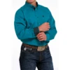 Cinch® Men's Solid Teal Western Button Down Shirt MTW1105497 2 Cinch® Men's Solid Teal Western Button Down Shirt MTW1105497 -Ariat MTW1105497 1