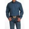 Cinch® Men's Diamond Printed Blue Button Down Shirt MTW1105510 -Ariat MTW1105510 1