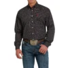 Cinch® Men's Black Geometric Printed Button Down Shirt MTW1105550 -Ariat MTW1105550 1