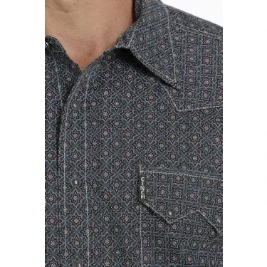 Cinch® Men's Teal Western Plain Weave Snap Down Shirt MTW1301053 5 Cinch® Men's Teal Western Plain Weave Snap Down Shirt MTW1301053 - Image 3