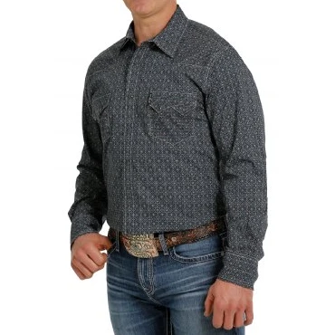 Cinch® Men's Teal Western Plain Weave Snap Down Shirt MTW1301053 3 Cinch® Men's Teal Western Plain Weave Snap Down Shirt MTW1301053