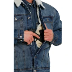 Cinch® Men's Denim Concealed Carry Trucker Jacket MWJ1074006 11 Cinch® Men's Denim Concealed Carry Trucker Jacket MWJ1074006 -Ariat MWJ1074006 3 1