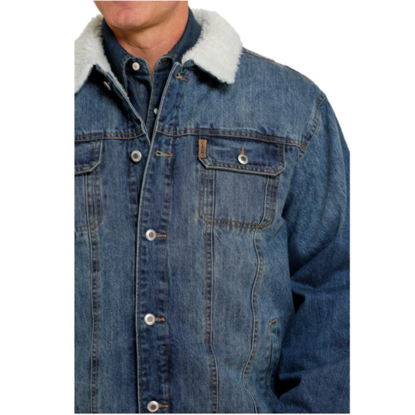 Cinch® Men's Denim Concealed Carry Trucker Jacket MWJ1074006 6 Cinch® Men's Denim Concealed Carry Trucker Jacket MWJ1074006 - Image 4