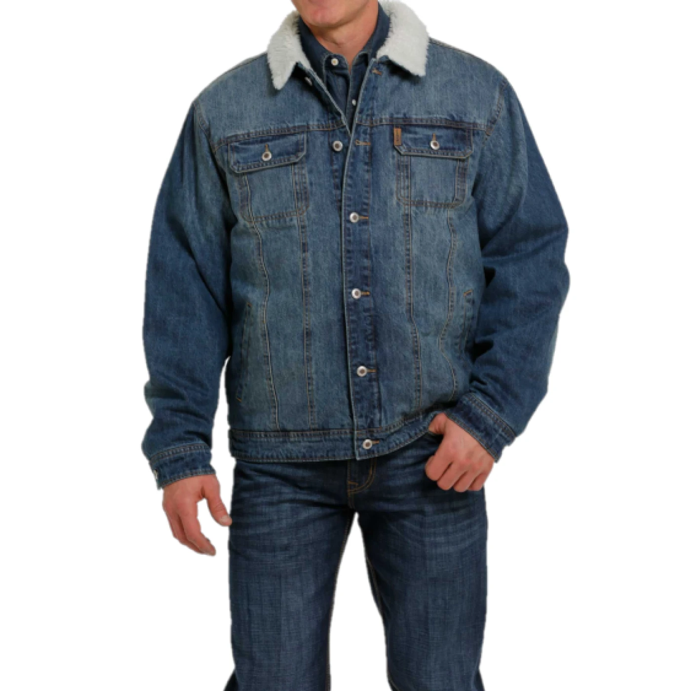 Cinch® Men's Denim Concealed Carry Trucker Jacket MWJ1074006 3 Cinch® Men's Denim Concealed Carry Trucker Jacket MWJ1074006