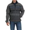 Cinch Men's Charcoal & Navy Bonded Striped Print Jacket MWJ1518006 -Ariat MWJ1518006