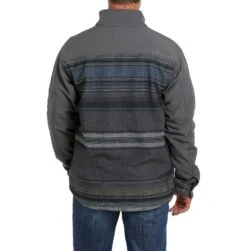 Cinch Men's Charcoal & Navy Bonded Striped Print Jacket MWJ1518006 -Ariat MWJ1518006 3