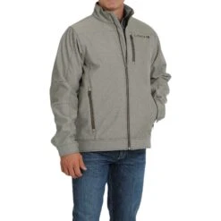 Cinch Men's Concealed Carry Textured Stone Grey Jacket MWJ1539002 -Ariat MWJ1539002 2