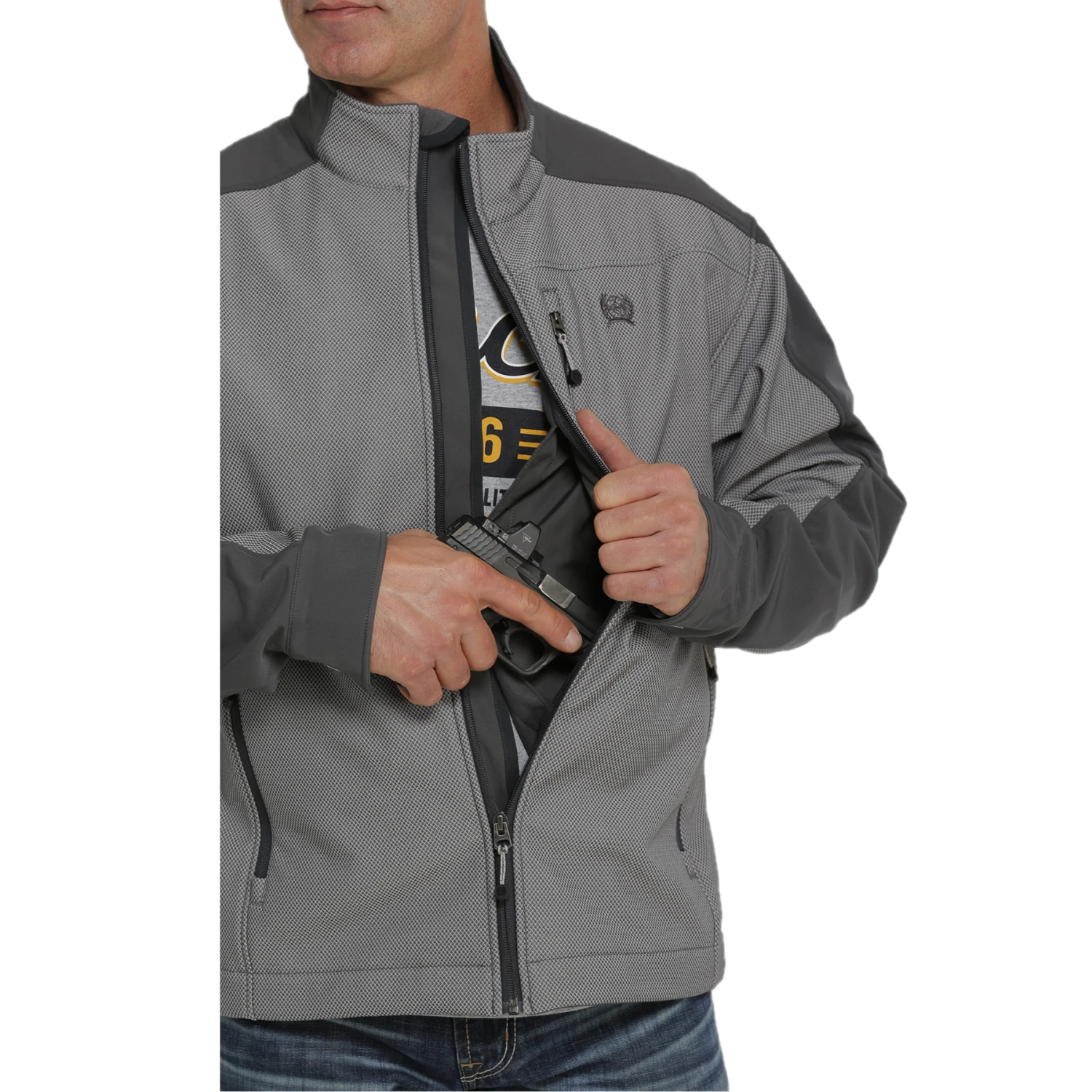 Cinch® Men's Grey Concealed To Carry Bonded Jacket MWJ1565001 7 Cinch® Men's Grey Concealed To Carry Bonded Jacket MWJ1565001 - Image 5