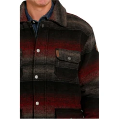 Cinch® Men's Black Striped Frontier Coat MWJ1572001 -Ariat MWJ1572001 3