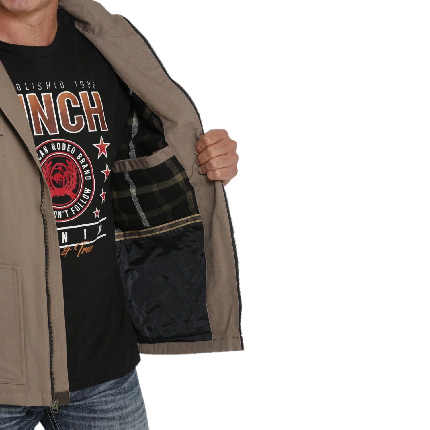 Cinch® Men's Stone Tan Lined Canvas Coat MWJ1573001 6 Cinch® Men's Stone Tan Lined Canvas Coat MWJ1573001 - Image 4