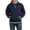 Cinch Men's Navy Logo Sleeve Pullover Hoodie MWK1206020 -Ariat MWK1206020 1 edited