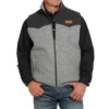 Cinch® Men's Grey Blanket Lined Poly-Wool Vest MWV1579001 -Ariat MWV1579001