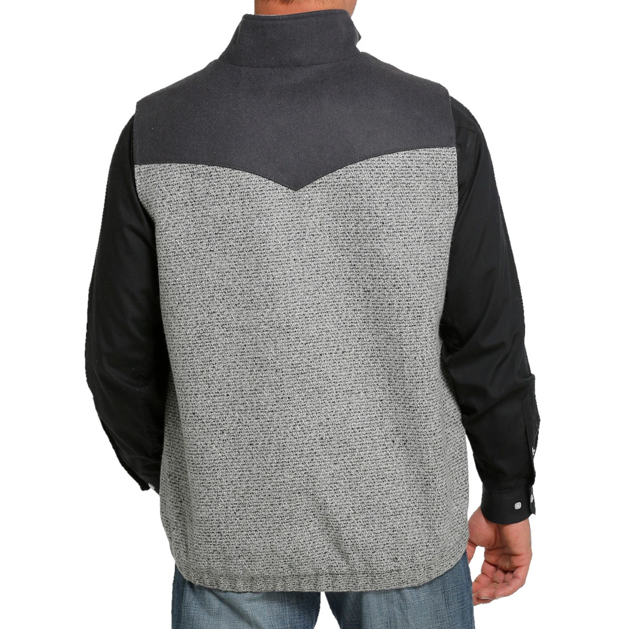 Cinch® Men's Grey Blanket Lined Poly-Wool Vest MWV1579001 5 Cinch® Men's Grey Blanket Lined Poly-Wool Vest MWV1579001 - Image 3