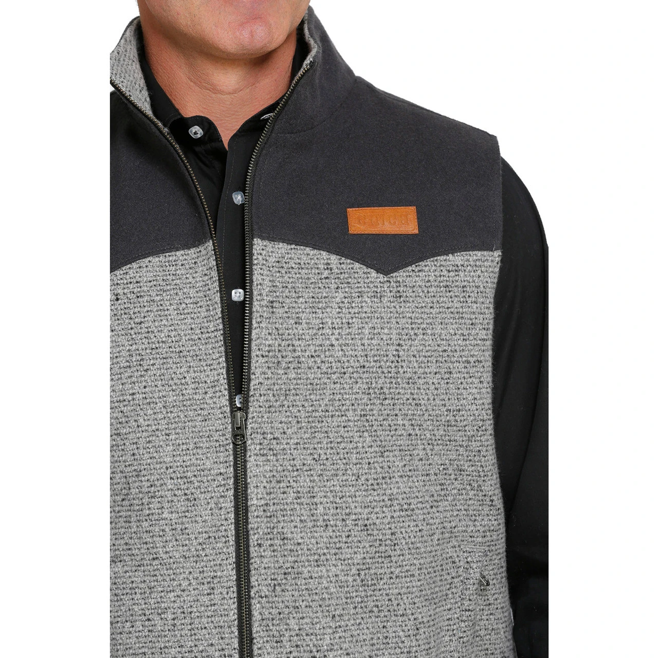 Cinch® Men's Grey Blanket Lined Poly-Wool Vest MWV1579001 6 Cinch® Men's Grey Blanket Lined Poly-Wool Vest MWV1579001 - Image 4
