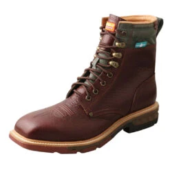 Twisted X® Men's 8" CellStretch® Lacer Brown Distressed Work Boots MXALW02 -Ariat MXALW02
