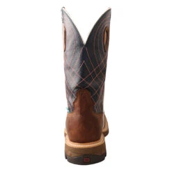 Twisted X Men's Mocha & Navy Ally Toe H2O Work Boots MXBAW01 -Ariat MXBAW01 6 1