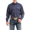 Cinch Men's Solid Navy Long Sleeve Button Down Shirt MTW1104667 -Ariat Mens Western Shirt S 1 22019.1591488144