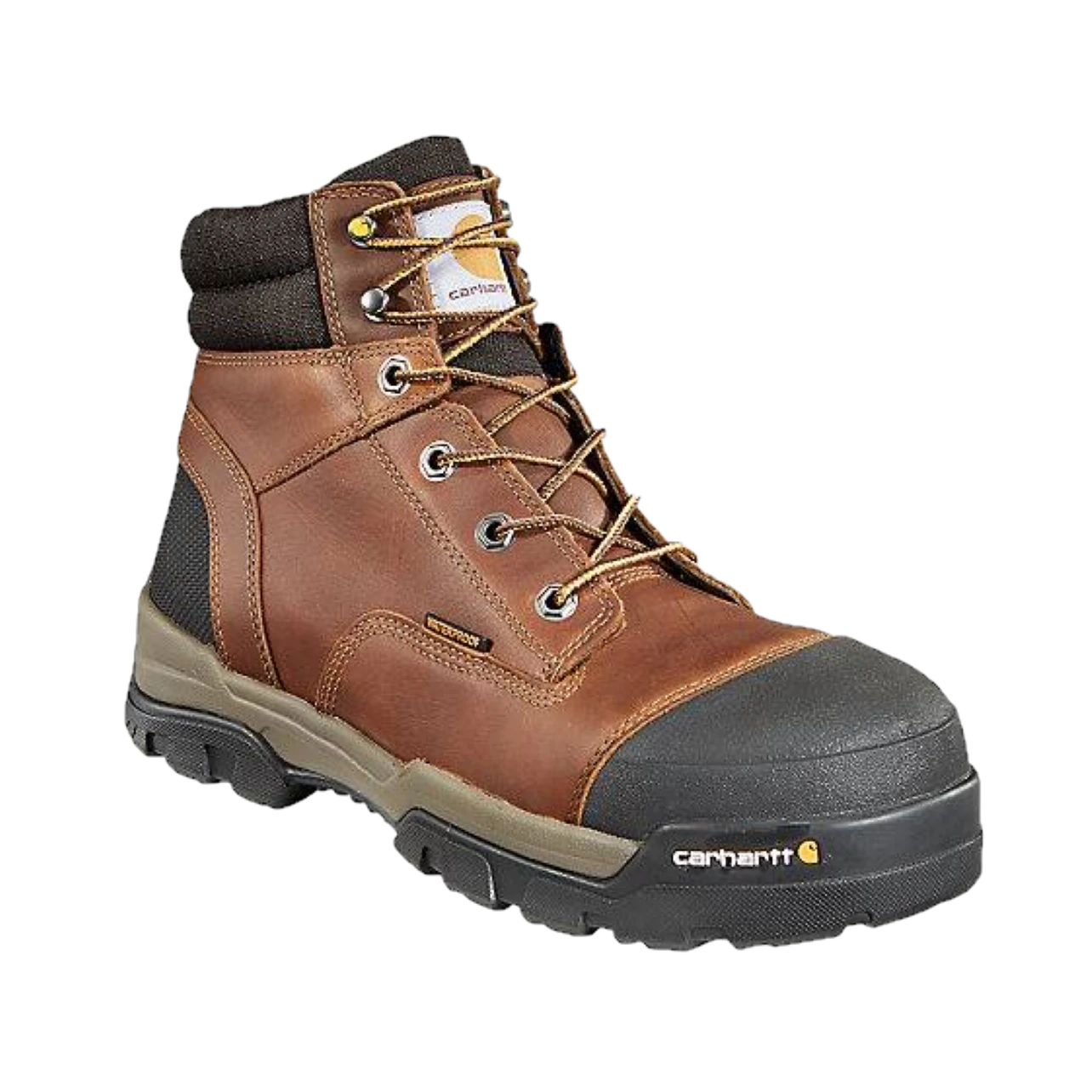 Carhartt® Men's Ground Force Peanut Oil Tan Leather Work Boots CME6355 3 Carhartt® Men's Ground Force Peanut Oil Tan Leather Work Boots CME6355