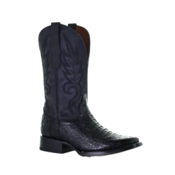 Corral Boots Corral Men's Black Caiman Embroidered Square Toe Boots L5743
