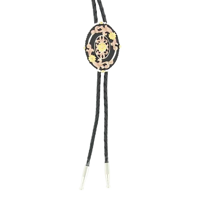 MF Western® Copper & Black Floral Design Bolo Tie 22830 3 MF Western® Copper & Black Floral Design Bolo Tie 22830