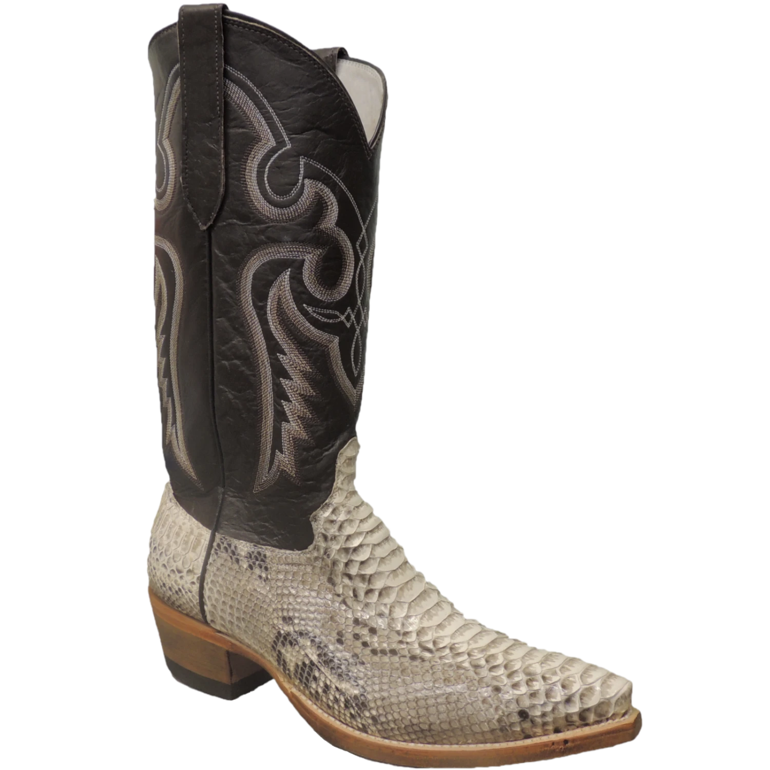 Cowtown Men's Chocolate Cut Python Western Boot N818 3 Cowtown Men's Chocolate Cut Python Western Boot N818