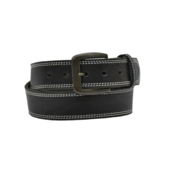 3D Belt Company Men's Black Latigo Double Stitched Belt D1130