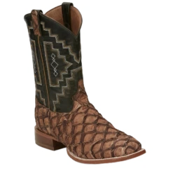 Tony Lama® Men's Leviathan Piraruca Chocolate Brown Western Boots 6082